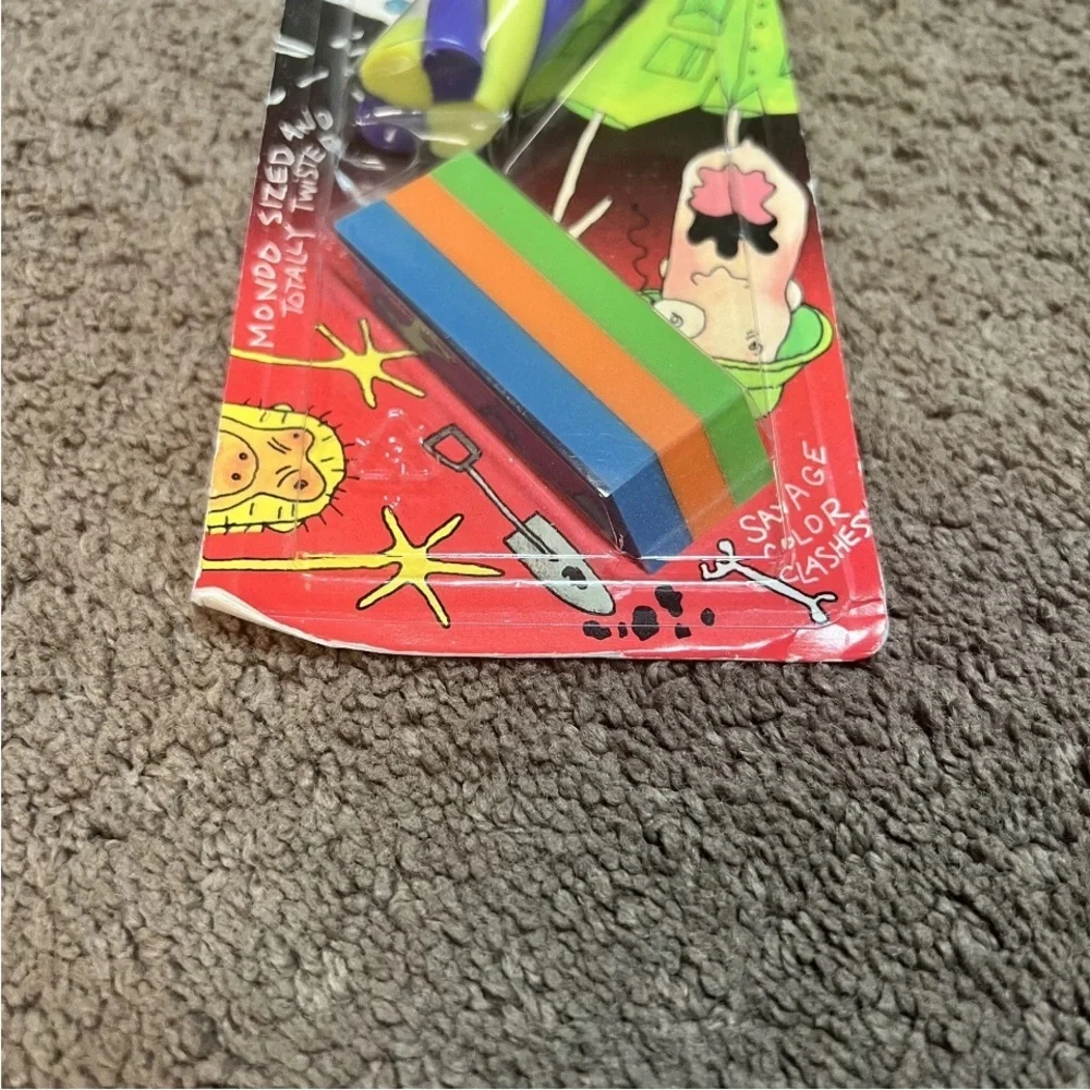 Rare Vintage Yikes Wreck-Tangular Twisted Erasers 1993 Stationary Berol Ltd New